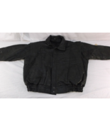 VINTAGE AUTHENTIC MENS MOTOR FASHION BLACK PATCH LEATHER COAT JACKET 56 ... - $395.16 MXN