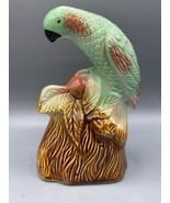 Vintage Ceramic Parrot Figurine 7&quot; Tall Hand-Painted Mid-Century Decor B... - $19.06