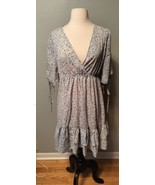 Shein Women&#39;s Floral  Ruffle Trim Dress Blue  Size 4 Small - €8,96 EUR