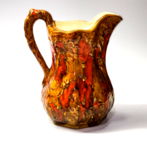 Vintage HANDMADE 9” Glazed Pottery Pitcher MULLINS CERAMICS Nippa, Kentucky - £27.65 GBP