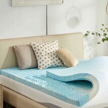 Sinweek 3 Inch Memory Foam Mattress Topper Twin Xl, Twin Extra Long, Blue - $107.99