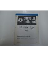 1981 Chrysler Outboard 15 HP 152 H1G B1G Parts Catalog Manual WRITING OB... - $27.96 CAD