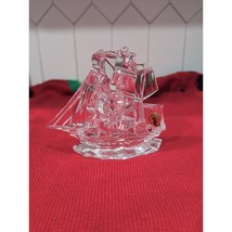 Waterford Crystal Ship Sculpture, Riding Waves, 5.5&quot; Tall, Irish Craftsmanship - £98.28 GBP