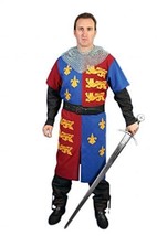 Medieval Viking Renaissance Blue&amp;Red Tunic Dress Classic Armor Reenactment  - £61.76 GBP