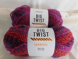 Big Twist Carousel Pomegranite lot of 2 Dye lot 490784 - £10.23 GBP