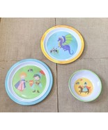 Citrus Grove Kids Melamine Plate And Bowl Set Hero Prince Princess Castl... - £6.99 GBP
