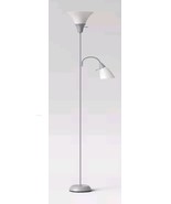Room Essentials™ ~ 3-Way Switch ~ Silver Floor Lamp w/Task Lamp ~ Plasti... - $82.49 CAD