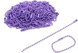 10 Ball Key Chains Purple Keychain Making DIY 2.4mm 4.72&quot; Bead Chains Lot - £5.81 GBP