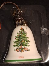 Spode Christmas Tree Bell Ornament with Santa on Top 2009 Original Box EUC - $234.07 MXN
