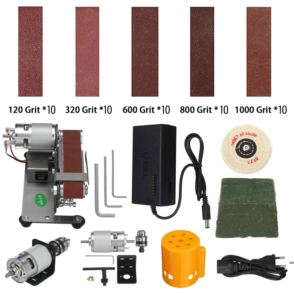 Mini Electric Belt Sander 220V DIY Polishing Grinding hine Cutter Ees Sharpener  - £81.94 GBP