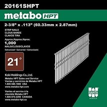 Metabo HPT 20161SHPT Framing Nails 2-3/8&quot; x .113&#39;&#39; 21° Flat Round Head 1000-PK - £23.22 GBP