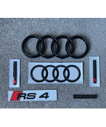 OEM Style Gloss Black Front Rear Badge set for Audi RS4 Quattro Year 13-... - $29.90