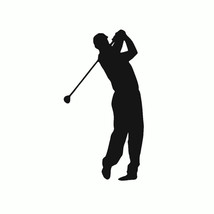 Golfer Vinyl Decal Sticker Golf Swing Player Pro Club Tiger PGA Eagle Cu... - £4.75 GBP+