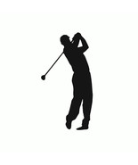 Golfer Vinyl Decal Sticker Golf Swing Player Pro Club Tiger PGA Eagle Cu... - £4.74 GBP+
