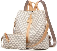 Backpack Purse for Women PU Leather Travel Satchel Handbag Convertible D... - $50.02