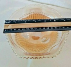 Vtg. Jeannette Marigold Iridescent Anniversary Carnival Glass Dish 3 Foo... - £15.69 GBP