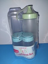 Rubbermaid Condiment Set Squeeze Bottle, Salt &amp; Pepper Shakers, Butter Dish New - £57.91 GBP