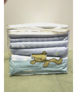 Piccolo Bambino 5pc Blue Boy Receiving Blankets Shower Gift Cotton NIP - £17.84 GBP