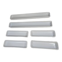 Pampered Chef Simple Additions Sushi Long Tray Set 6pc dishwasher microwave safe - £30.34 GBP