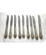8 Plus One Vintage Oneida Ballard Country Lane Silver Plate Table Knives... - $38.12