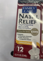 Family Decongestant Pump Mist Spray 0.5 fl oz Up To 12 Hours Relief pack... - $138.67 MXN+