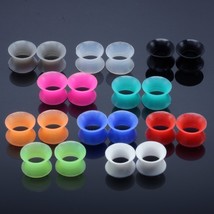 2PCS Soft Silicone Ear Plugs Flesh Ear Tunnels Ear Gauges Ear Expanders 3-20mm M - £10.97 GBP