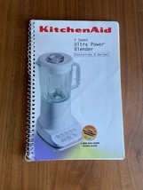 KitchenAid 5 Speed Ultra Power Blender Instructions And Recipes Booklet 1999 - £7.84 GBP