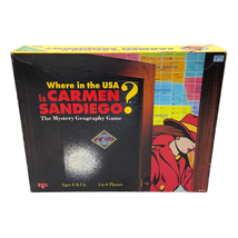 1993 Where In The USA Is Carmen Sandiego? Mystery Board Game University Complete - $19.79