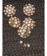Vintage Pink Rhinestone Buttons - $12.22 CAD