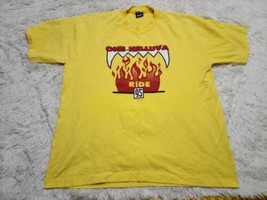 1990’s VTG One Helluva Ride 95 Single-Stitch Shirt XL Yellow Biker Senio... - $8.01