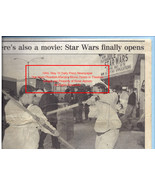 Star Wars 1999 Newspaper Phantom Menace Opens in Theaters will it beat T... - £39.86 GBP
