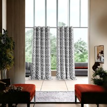 84&quot; Gray Trellis Black Out Window Curtain Panel - $3,073.78 MXN
