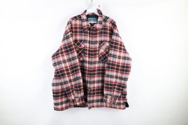 Vintage 90s Streetwear Mens 2XL Insulated Flannel Button Shirt Jacket Plaid - £46.42 GBP
