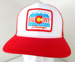 Balcony Bar &amp; Grill Durango Colorado Mesh Trucker Snapback Hat Cap Red Patch - £11.57 GBP
