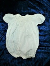 Boutique Molli Smocked White Bubble Spring Summer Easter Christening 68 3-6 - $24.74