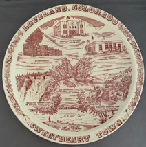 Vernon Kilns Transferware Plate Vtg State Souvenir LOVELAND COLORADO 1931-1958 - £10.01 GBP