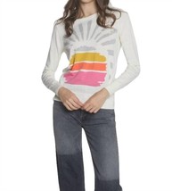 Label+Thread sunburst crew top in White Multi - size M - $72.27