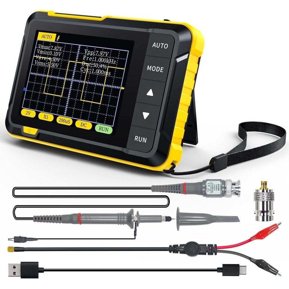 2.8-Inch Portable Oscilloscope - Built-in Battery & Auto Settings for Easy Use Item image 3