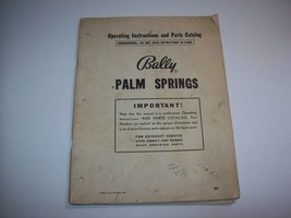 Palm Sprints Pinball MANUAL Bally 1953 Original Bingo Game Machine Parts Repair - £21.32 GBP