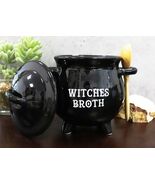 Ebros Ceramic Wicca Black Cauldron Dipping Condiment Bowl Mug W/ Broom S... - €19,87 EUR