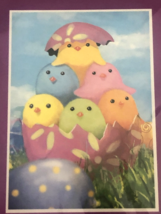 House Garden Yard Flag 28x40&quot; Colored Easter Eggs Baby Chicks Decorative... - $24.38