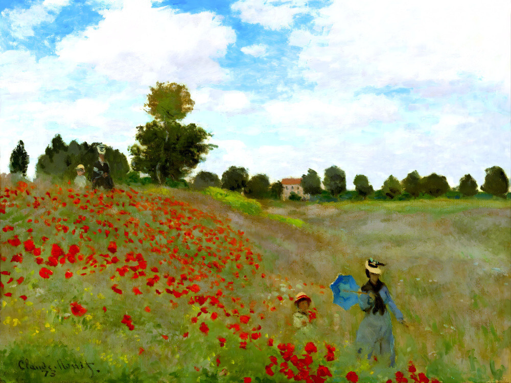 Claude Monet Poppy Field Poppies Flowers Painting Poster Art Print - $24.99+
