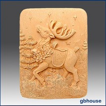 Soap mold, 2D Soap/Plaster/Polymer clay Mold – Prancer the Reindeer - £19.17 GBP