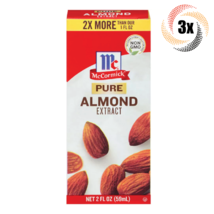 3x Packs McCormick Pure Almond Flavor Extract | 2oz | Non Gmo Gluten Free - $24.36