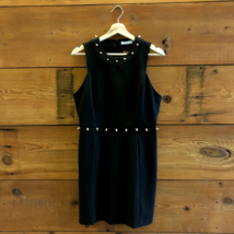 46 / L - Versace Collection Black Spike Studded Sleeveless Dress 1118SM - £127.87 GBP
