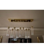 Modern Glass Chandelier, ribbed glass chandelier - $1,700.00