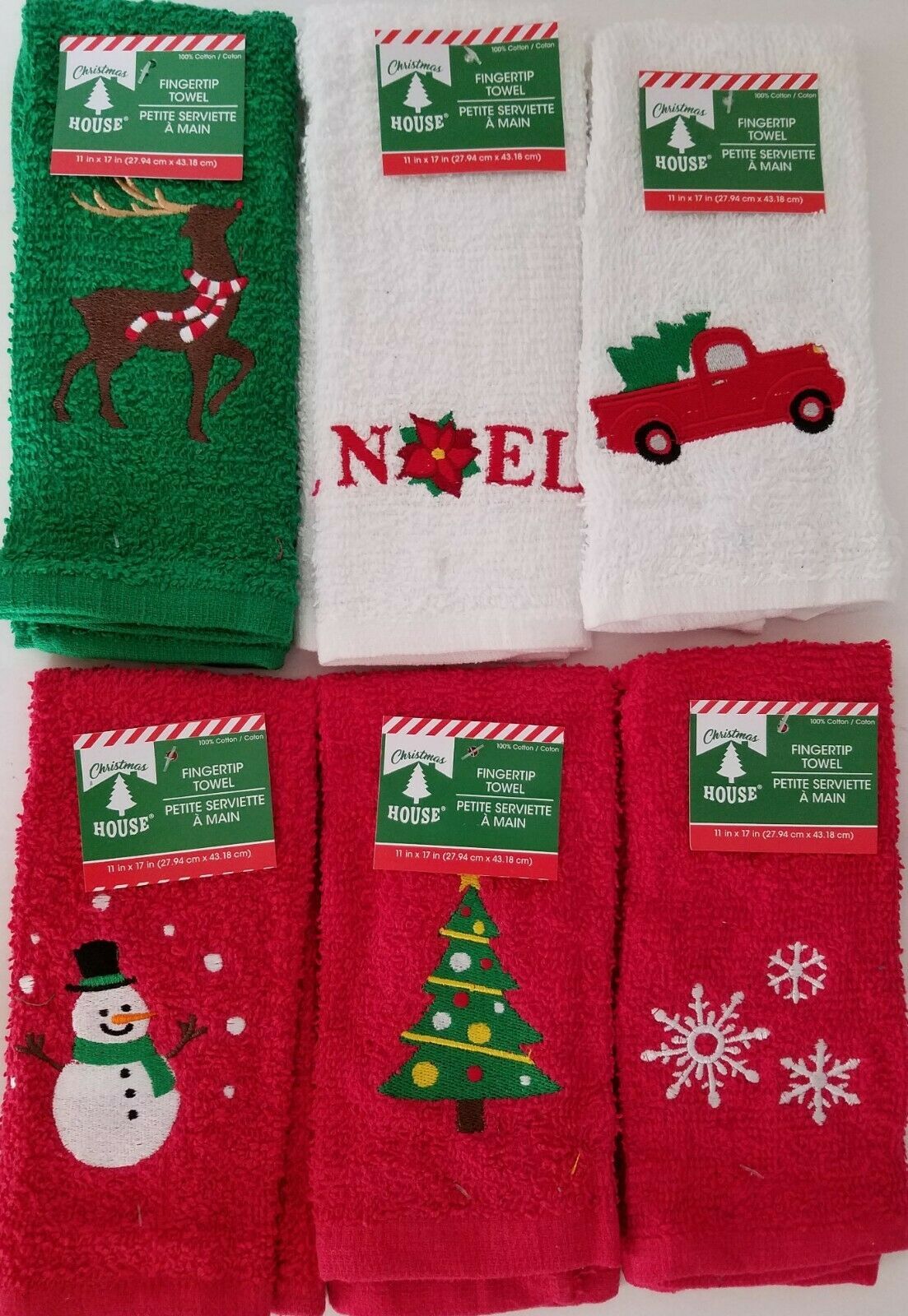 Christmas Cotton Terrycloth Towels w Classic Icons 11”x17&quot;, XM15, Select... - $2.99