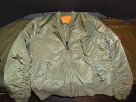 ALPHA INDUSTRIES REVERSIBLE MA-1 FLYERS INTERMEDIATE JACKET BOMBER 3XL G... - $76.49