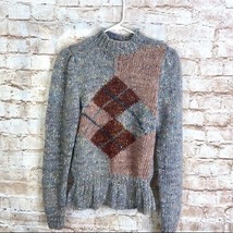 Vintage Adrienne Vittadini Argyle Sweater Size Medium - £27.29 GBP