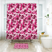 Bape Camo Army 3 Shower Curtain Bath Mat Bathroom Waterproof Decorative Bathtube - £18.03 GBP+